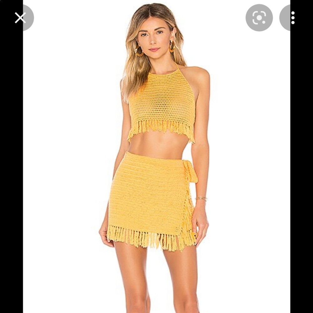 Stevie Crop Top & Skirt in Butternut